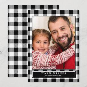 Cartes Pour Fêtes Annuelles Buffle Noir Plaid Wives Vertical Photo