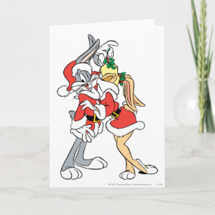 Cartes Pour Fêtes Annuelles BUGS BUNNY™ and Lola Mistletoe Kiss