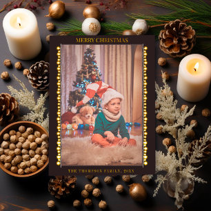Cartes Pour Fêtes Annuelles Bulbes vintages Noël Photo Voile opaque Effet