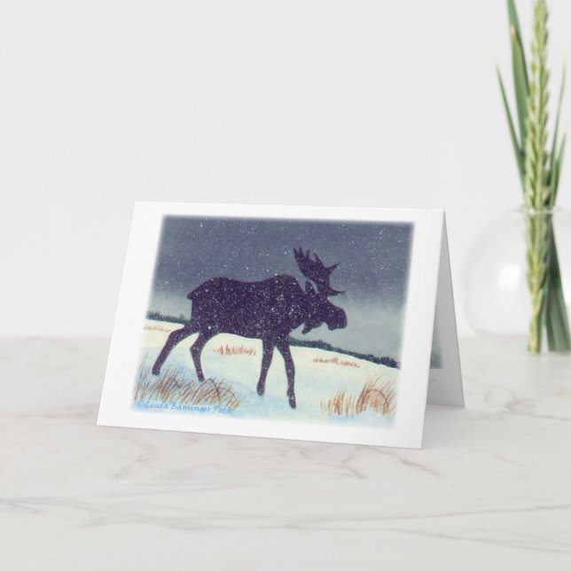 Cartes Pour Fêtes Annuelles Bull Moose Painting (Devant)