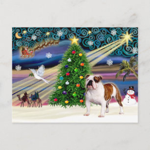 Cartes Pour Fêtes Annuelles Bulldog anglais Christmas Magic 5