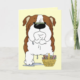 Cartes Pour Fêtes Annuelles Bulldog - Chasse Aux Os De Pâques, N'Importe Qui ?