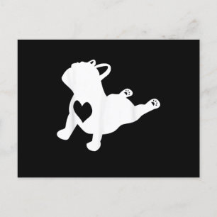 Cartes Pour Fêtes Annuelles Bulldog Yoga Pose Amour Coeur Entraînement Cadeau