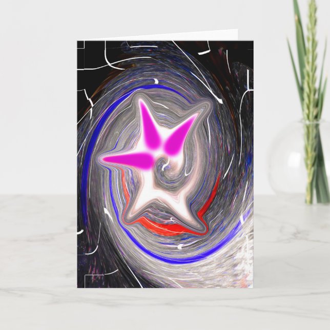 Cartes Pour Fêtes Annuelles Bulle cosmique explosant (Devant)