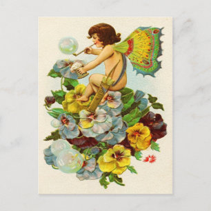 Cartes Pour Fêtes Annuelles Bulles de soufflage de fée de Valentine