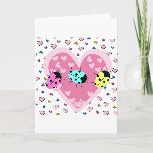 CARTES POUR FÊTES ANNUELLES BULLES DE VALENTINE (Devant)
