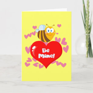 Cartes Pour Fêtes Annuelles Bumblebee Be Mine Valentine