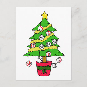 Cartes Pour Fêtes Annuelles Bunco Dice Christmas Tree
