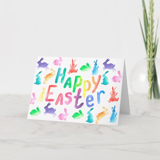 Cartes Pour Fêtes Annuelles Bunnies (Devant)