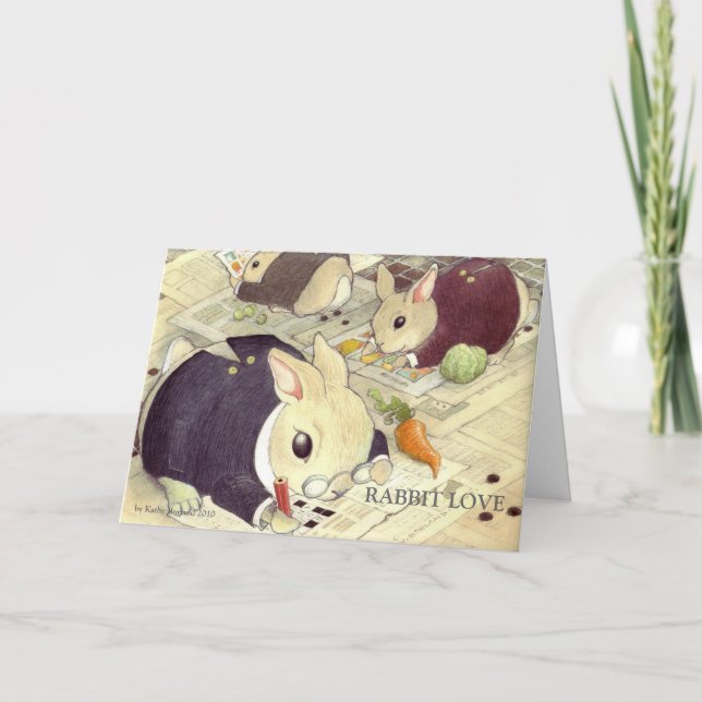 Cartes Pour Fêtes Annuelles BUNNIES INTELLIGENTES de Kathy Borla... (Devant)