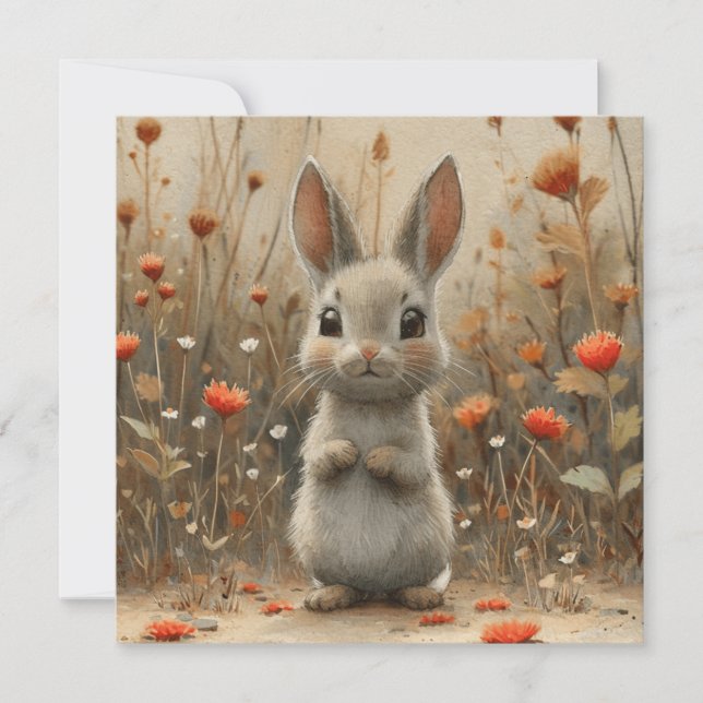 Cartes Pour Fêtes Annuelles Bunnies Joueurs : Happy Thoughts 🐰 Digital (Devant)