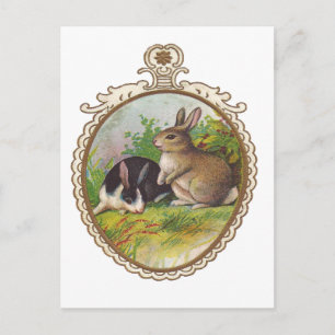 Cartes Pour Fêtes Annuelles Bunnies vintages de Pâques