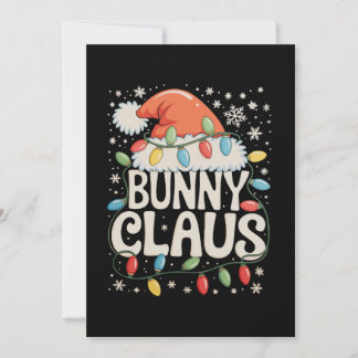 Cartes Pour Fêtes Annuelles Bunny Claus Xmas Santa Christmas Holiday Family
