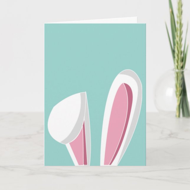 Cartes Pour Fêtes Annuelles Bunny Ears Hoppy Pâques (Devant)