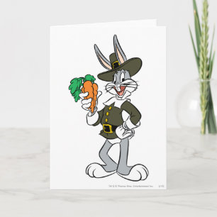 Cartes Pour Fêtes Annuelles BUNNY™ Pilgrim Thanksgiving