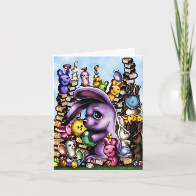 Cartes Pour Fêtes Annuelles BunnyPâques1b (Devant)