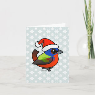 Cartes Pour Fêtes Annuelles Bunting peint père Noël