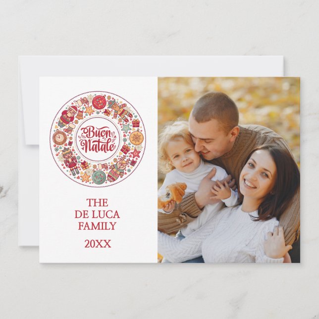 Cartes Pour Fêtes Annuelles Buon Natale (Devant)