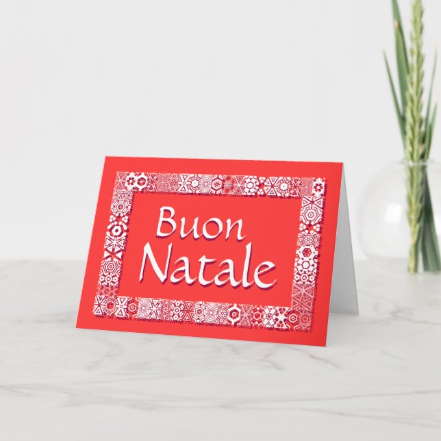 Cartes Pour Fêtes Annuelles Buon Natale Biglietto Di Auguri - Saluto dans le (Devant)