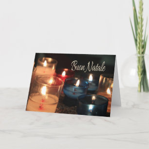 Cartes Pour Fêtes Annuelles Buon Natale Brûler des bougies Noël