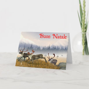 Cartes Pour Fêtes Annuelles Buon Natale - chasseurs dans la brume