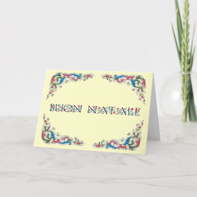 Cartes Pour Fêtes Annuelles Buon natale - Design Florencia (Devant)