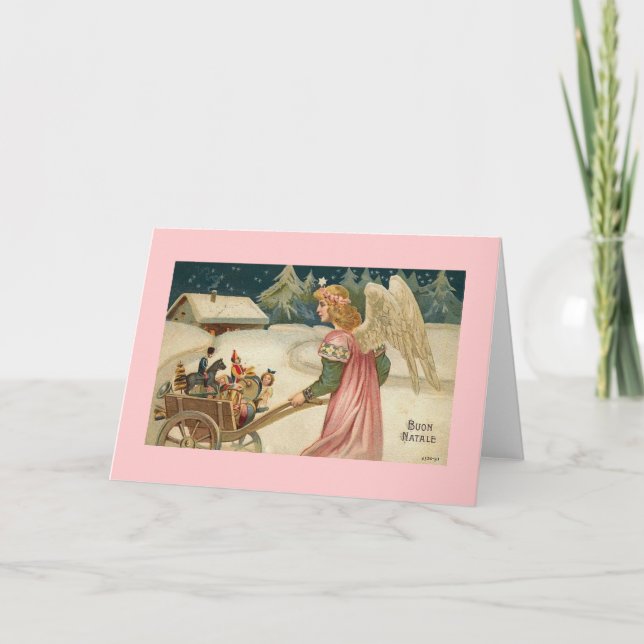 Cartes Pour Fêtes Annuelles Buon Natale Italien Joyeux Noël (Devant)