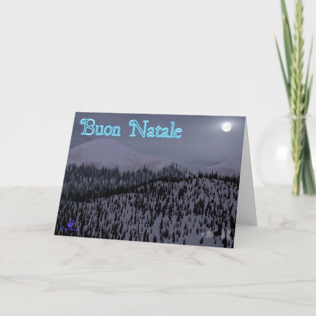 Cartes Pour Fêtes Annuelles Buon Natale - Nuit Froide Dans L'Idaho (Devant)