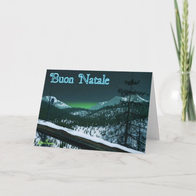 Cartes Pour Fêtes Annuelles Buon Natale - Soirée silencieuse (Devant)