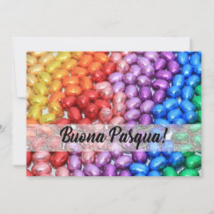 Cartes Pour Fêtes Annuelles Buona Pasqua Chocolat oeufs de pâques
