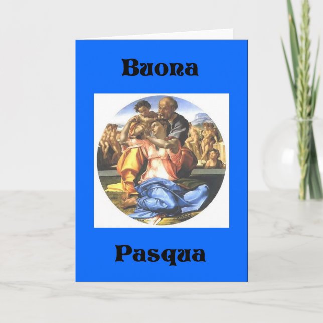 Cartes Pour Fêtes Annuelles BuonaPasqua - style heureux d'Italien de Pâques (Devant)