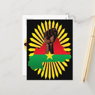 Cartes Pour Fêtes Annuelles Burkina Faso Carte, drapeau et première révolution