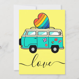 Cartes Pour Fêtes Annuelles bus de l'amour