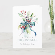 Business Blue Green Winter Berries Logo de l'entre