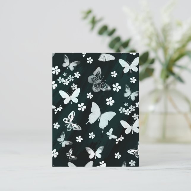 Cartes Pour Fêtes Annuelles Butterfly Pattern 14 (Debout devant)
