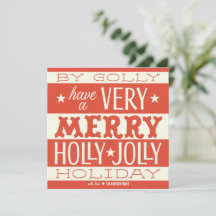 By Golly Holiday Retro Type Noël - Rouge
