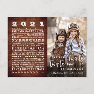 Cartes Pour Fêtes Annuelles Bye Year Funny Year Review Christmas PHOTO Card