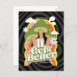 Cartes Pour Fêtes Annuelles Ça devient mieux   Sensations Super Good Vibes & R