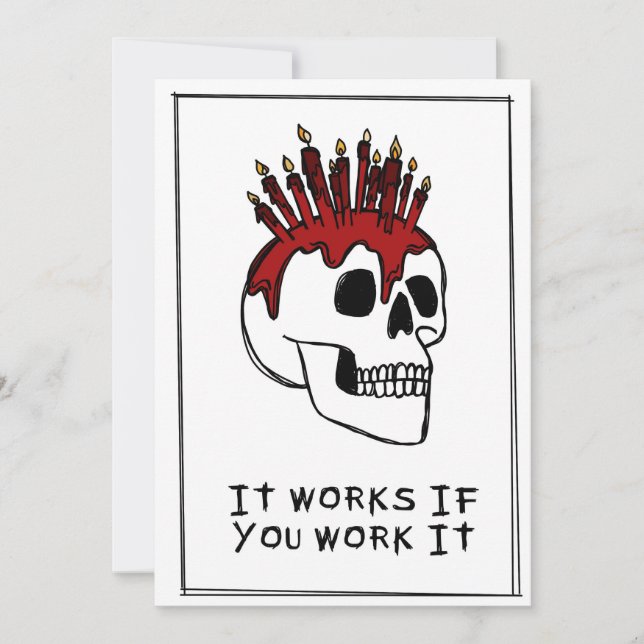 Cartes Pour Fêtes Annuelles Ça Fonctionne Si Vous Le Travaillez (Devant)
