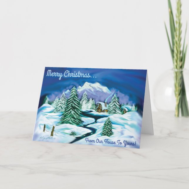 Cartes Pour Fêtes Annuelles Cabane paisible (Devant)
