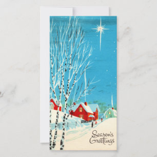 Cartes Pour Fêtes Annuelles Cabine de Noël Vintage