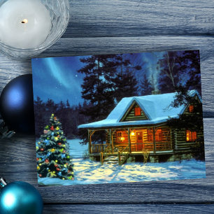 Cartes Pour Fêtes Annuelles Cabine d'hiver Noël
