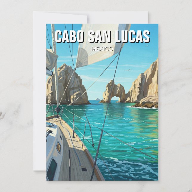 Cartes Pour Fêtes Annuelles Cabo San Lucas Mexique El Arco Voyage (Devant)