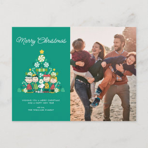 Cartes Pour Fêtes Annuelles cacahuètes Arbre de Noël de menthe poivrée