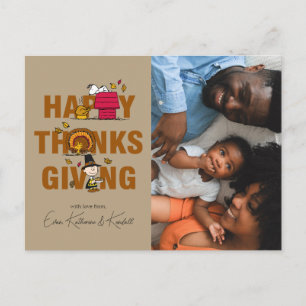 Cartes Pour Fêtes Annuelles cacahuètes BON THANKSGIVING