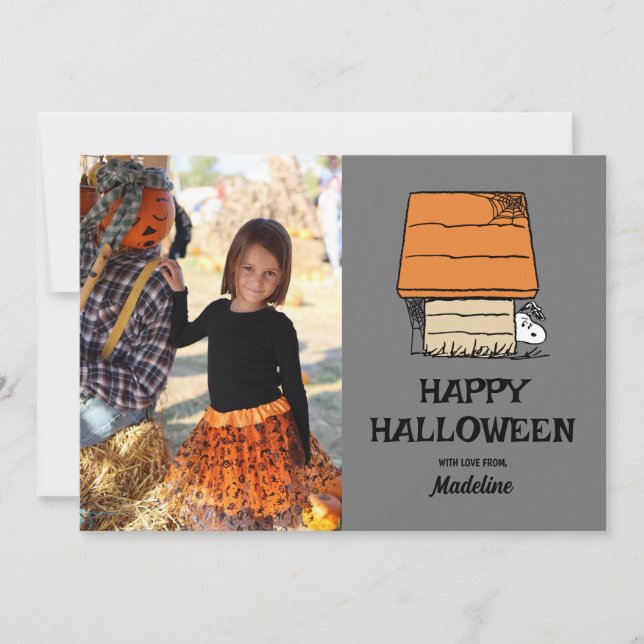Cartes Pour Fêtes Annuelles cacahuètes | Bonne Halloween (Devant)
