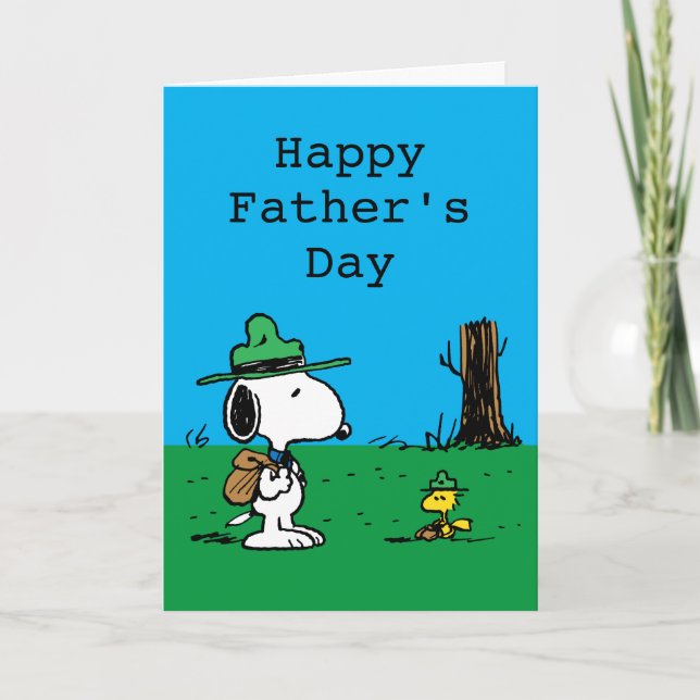 Cartes Pour Fêtes Annuelles cacahuètes | Happy Fête des pères Campers (Devant)