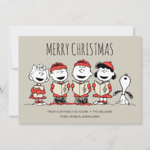 Cartes Pour Fêtes Annuelles cacahuètes   Joyeuse Chorale de Noël