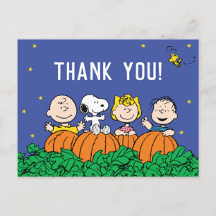 Cartes Pour Fêtes Annuelles cacahuètes   MERCI BABY SHOWER CITROUILLE