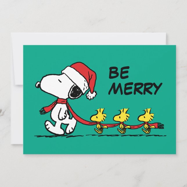 Cartes Pour Fêtes Annuelles cacahuètes | Snoopy & Friends Winter Ajouter Vos P (Devant)